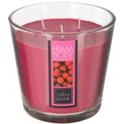 BOUGIE PARFUMEE VERRE GM 500G FRAMBOISE