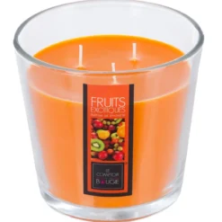 BOUGIE PARFUMEE VERRE GM 500G FRUIT EXOTIQUE