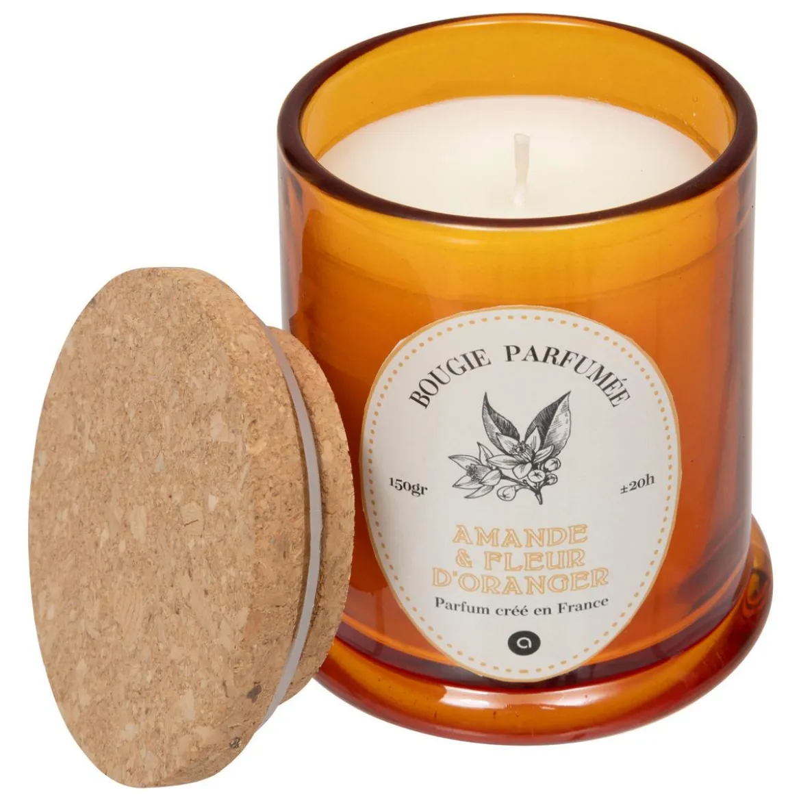 BOUGIE PARFUMEE VERRE HAPO AMANDE 150G
