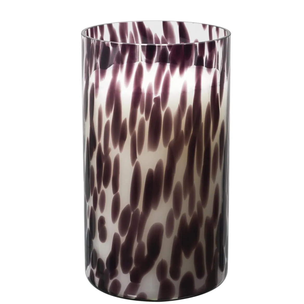 BOUGIE PARFUMEE VERRE MOUCHETE H.21CM