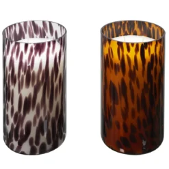 BOUGIE PARFUMEE VERRE MOUCHETE H.21CM