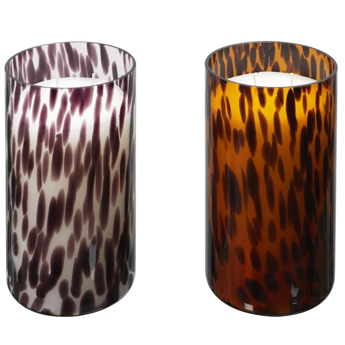 BOUGIE PARFUMEE VERRE MOUCHETE H.21CM