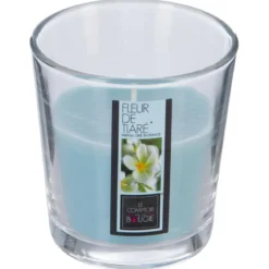 BOUGIE PARFUMEE VERRE NINA FLEUR DE TIARE 90G
