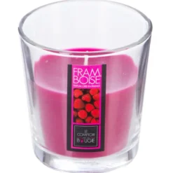 BOUGIE PARFUMEE VERRE NINA FRAMBOISE 90G