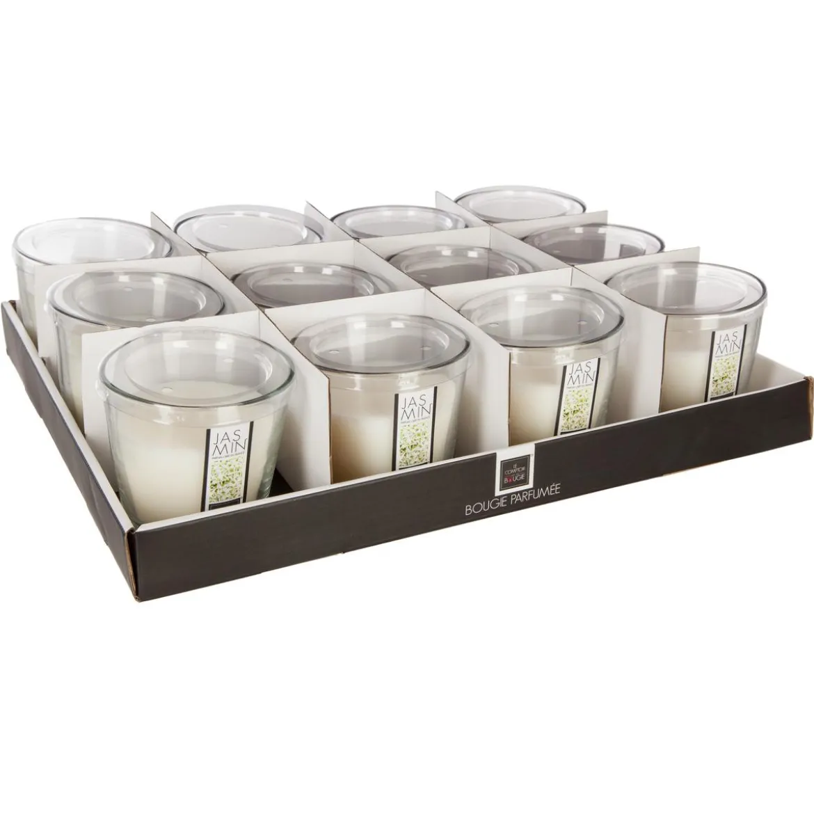 BOUGIE PARFUMEE VERRE NINA JASMIN 90G