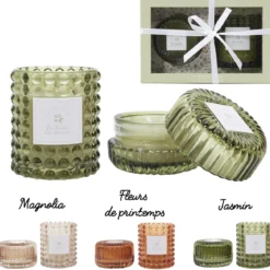 BOUGIE PARFUMEE X2 PIECES COFFRET JARDIN