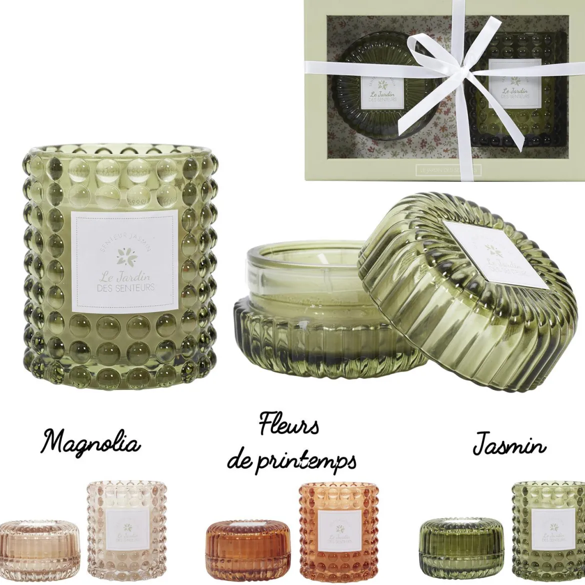BOUGIE PARFUMEE X2 PIECES COFFRET JARDIN