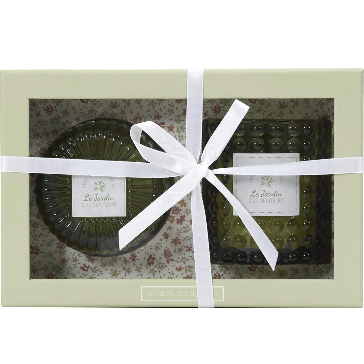 BOUGIE PARFUMEE X2 PIECES COFFRET JARDIN
