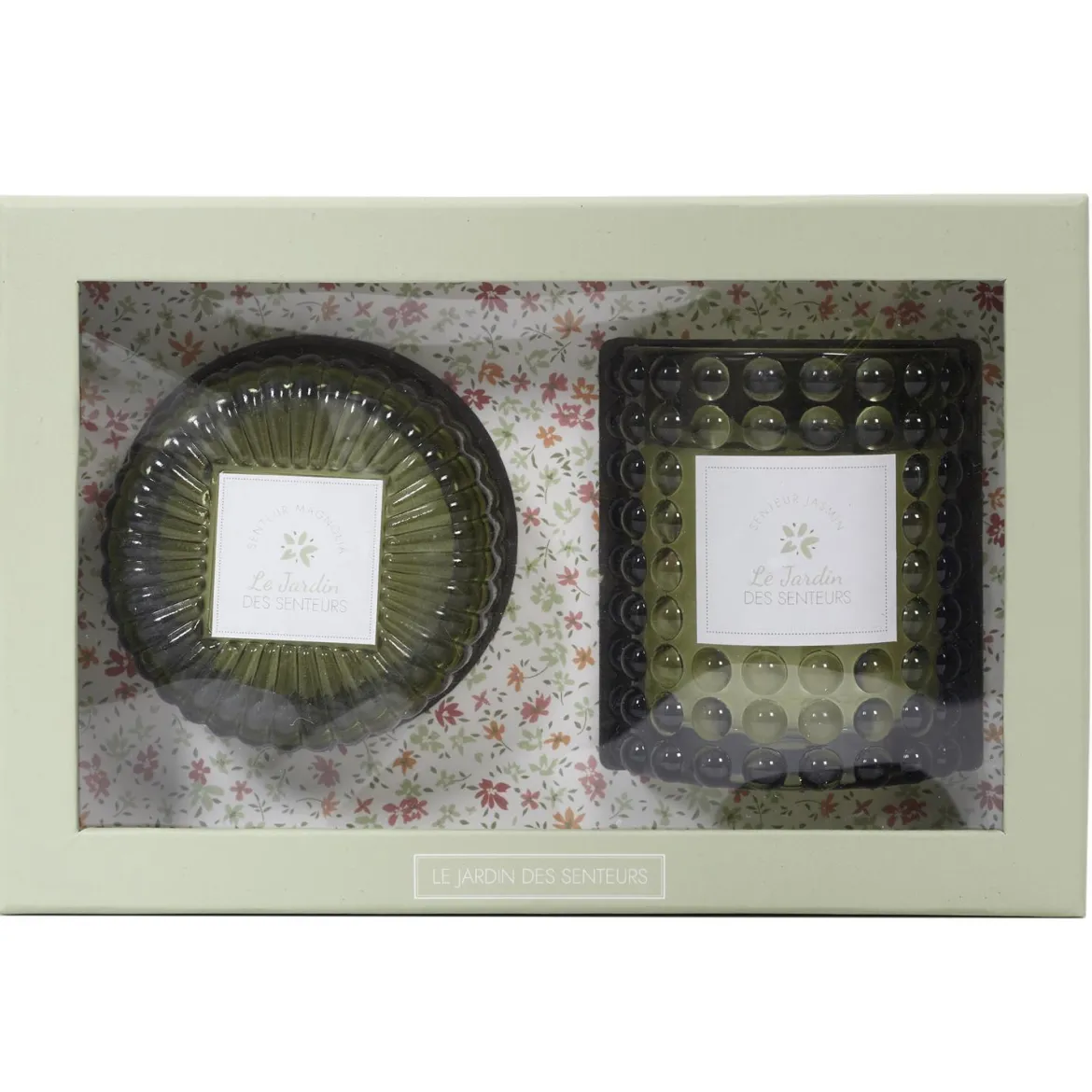 BOUGIE PARFUMEE X2 PIECES COFFRET JARDIN