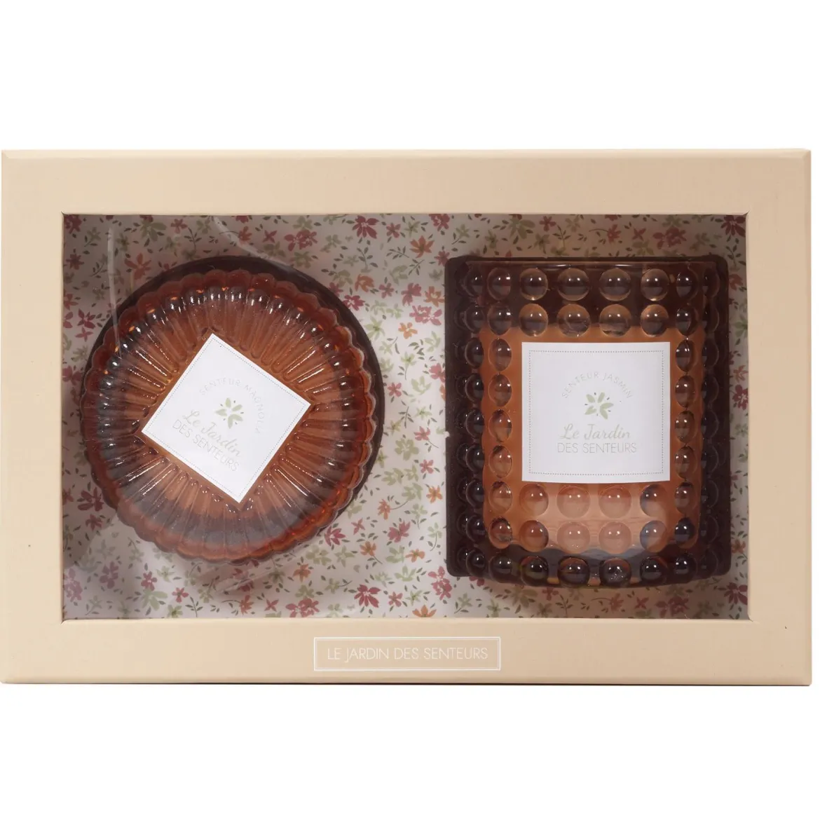 BOUGIE PARFUMEE X2 PIECES COFFRET JARDIN