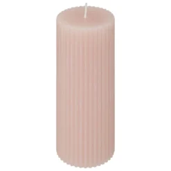 BOUGIE RONDE DEMI ROSE 5X14CM