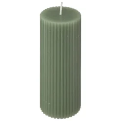 BOUGIE RONDE DEMI VERT 5X14CM