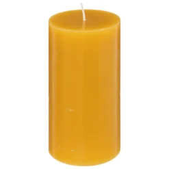 BOUGIE RONDE HUGO JAUNE 7X13CM