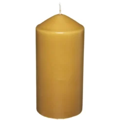 BOUGIE RONDE HUGO JAUNE 7X13CM