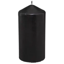 BOUGIE RONDE HUGO NOIR D.7X13CM