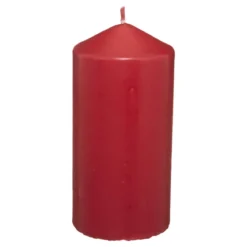 BOUGIE RONDE HUGO ROUGE 7X13CM