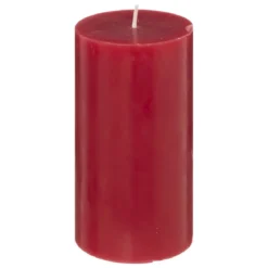 BOUGIE RONDE HUGO ROUGE 7X13CM