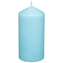 BOUGIE RONDE HUGO TURQUOISE 7X13CM