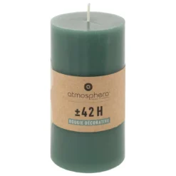 BOUGIE RONDE HUGO VERT 7X13CM