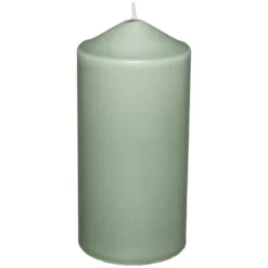 BOUGIE RONDE HUGO VERT 7X13CM