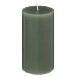 BOUGIE RONDE HUGO VERT 7X13CM