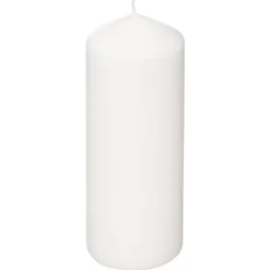 BOUGIE RONDE MANY BLANC 6.8X18CM