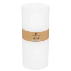 BOUGIE RONDE OLIA BLANC D.14X32CM
