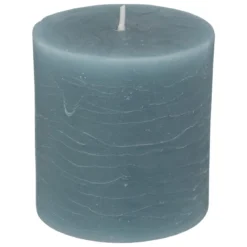 BOUGIE RONDE OLIA BLEU ORAGE D.6.7X7CM