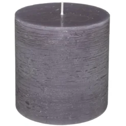 BOUGIE RONDE OLIA GRIS FONCE D.10X10CM