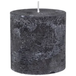 BOUGIE RONDE OLIA NOIR D.6.7X7CM