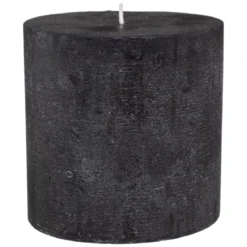BOUGIE RONDE OLIA NOIR D.10X10CM