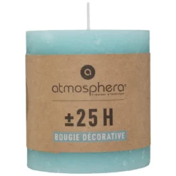 BOUGIE RONDE OLIA TURQUOISE D.6.7X7CM