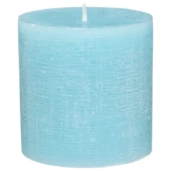 BOUGIE RONDE OLIA TURQUOISE D.6.7X7CM
