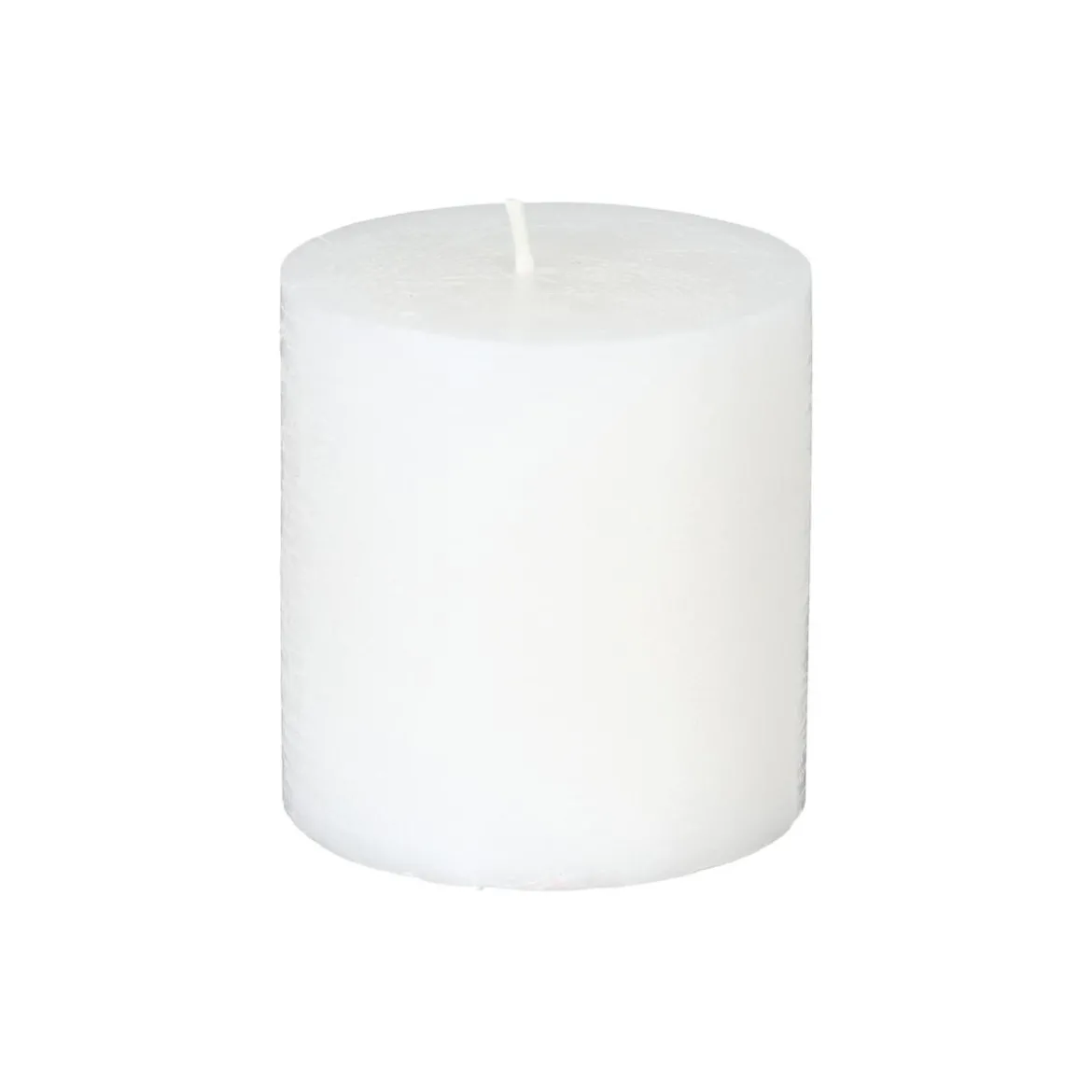 BOUGIE RONDE RUSTIC BLANC 6.7X7CM