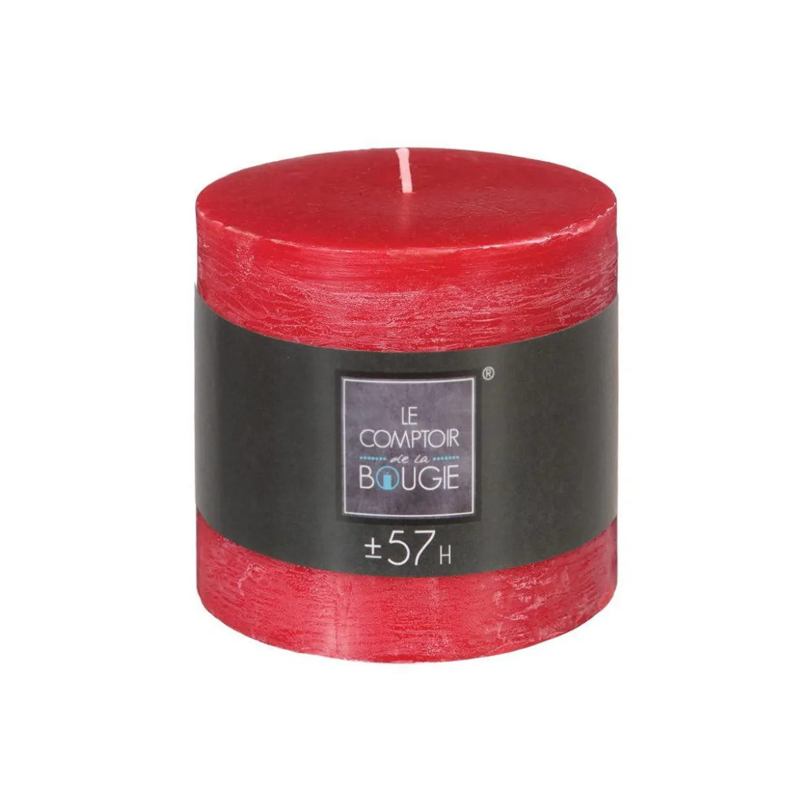 BOUGIE RONDE RUSTIC ROUGE 10X10CM