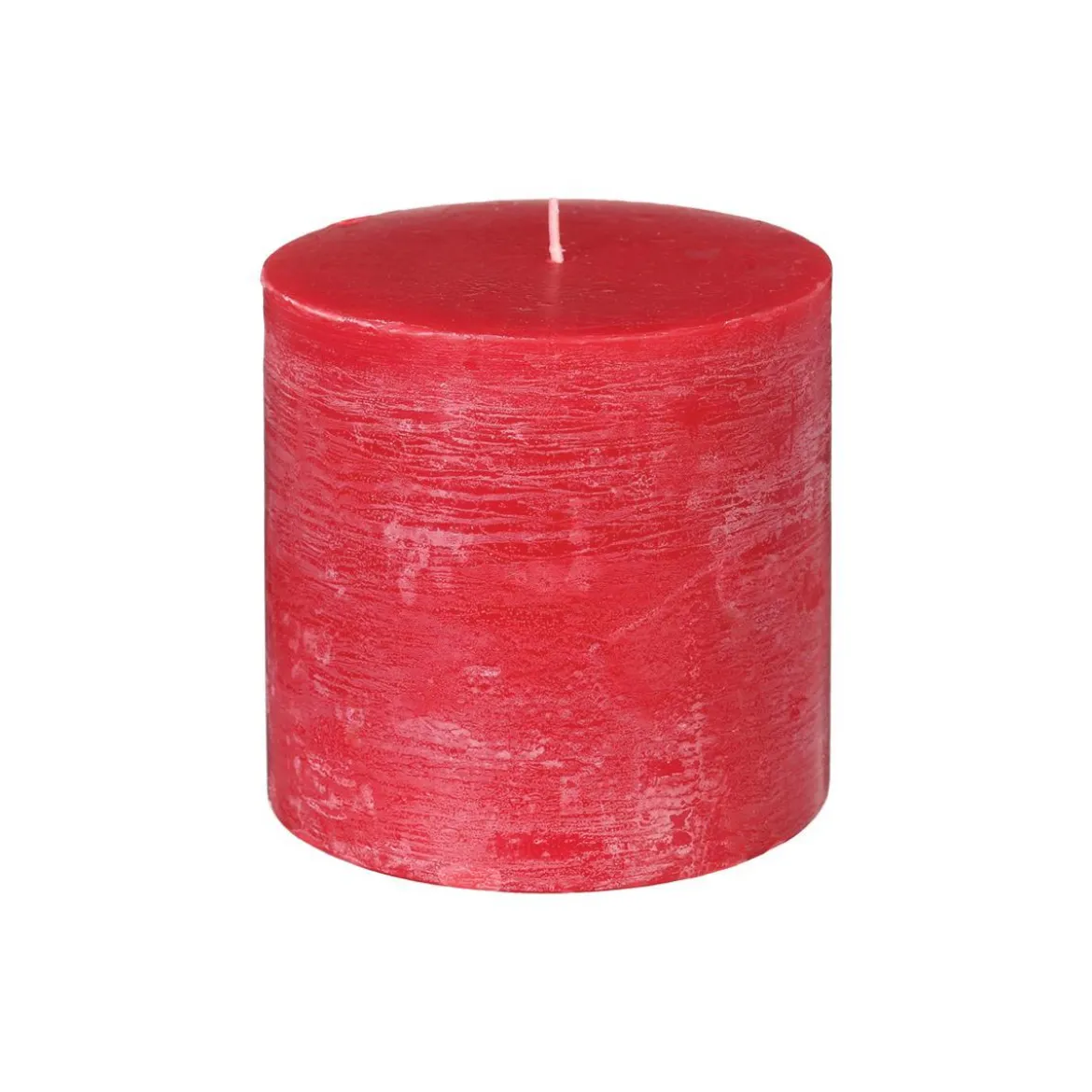 BOUGIE RONDE RUSTIC ROUGE 10X10CM