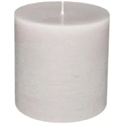 BOUGIE RONDE RUSTIC TAUPE 10X10CM