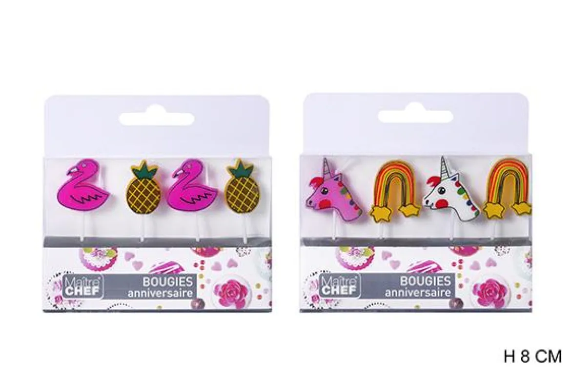 BOUGIES LICORNE OU FLAMINGO ANANAS