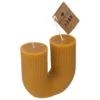 BOUGIE U DEMI JAUNE 11X12CM
