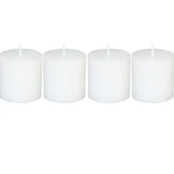 BOUGIE VOTIVE OLIA BLANC D.4.5CM X4 PIECES