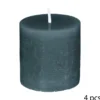 BOUGIE VOTIVE OLIA BLEU CANARD D.4.5CM X4 PIECES
