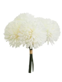 BOUQUET 5 ALLIUMS H33CM BLANC