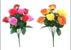 BOUQUET DE BOUTONS DE ROSE ET GYPSO H.40CM