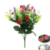 BOUQUET DE BOUTONS DE ROSES ET LAVANDE H.35CM