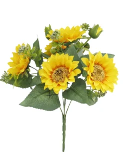 BOUQUET DE 5 TOURNESOLS H32CM