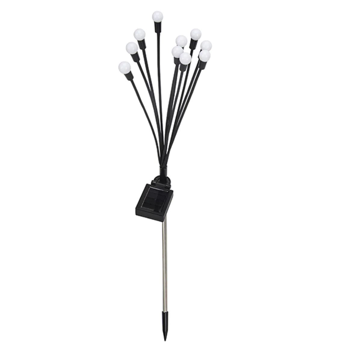 BOUQUET LUCIOLE SOLAIRE H 68CM 10 LED BLANC CHAUD