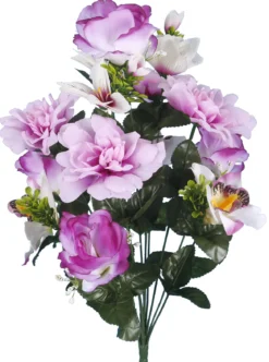 BOUQUET X14 LYS ET DAHLIAS H57CM