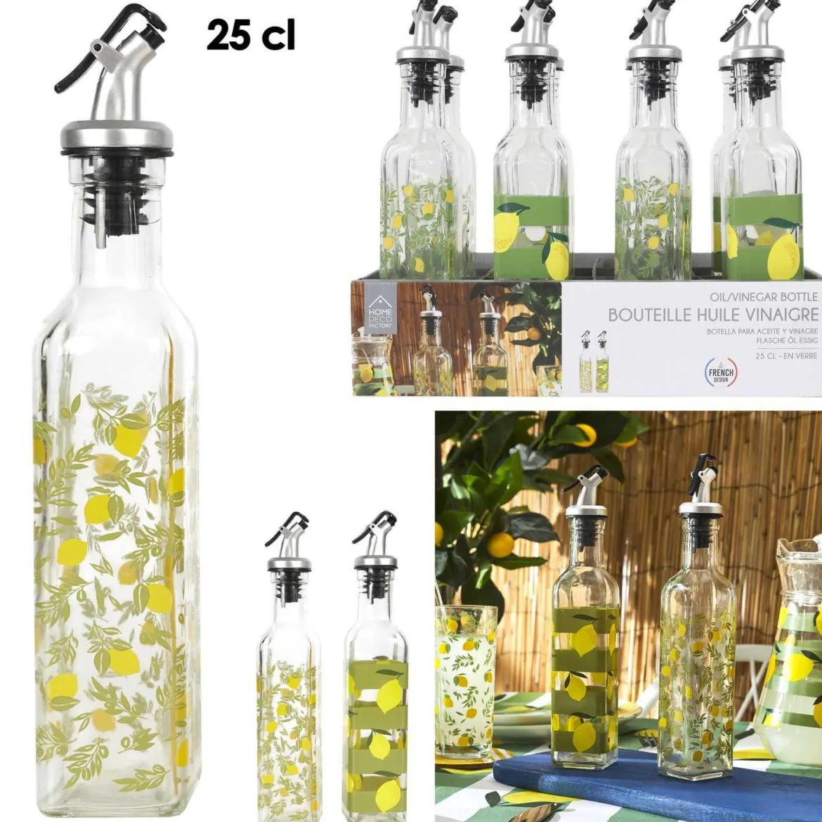 BOUTEILLE HUILE VINAIGRE BAIN DE SOLEIL 25CL