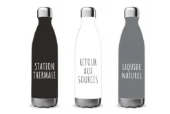 BOUTEILLE ISOTHERME INOX DECOR MESSAGE 0.5L