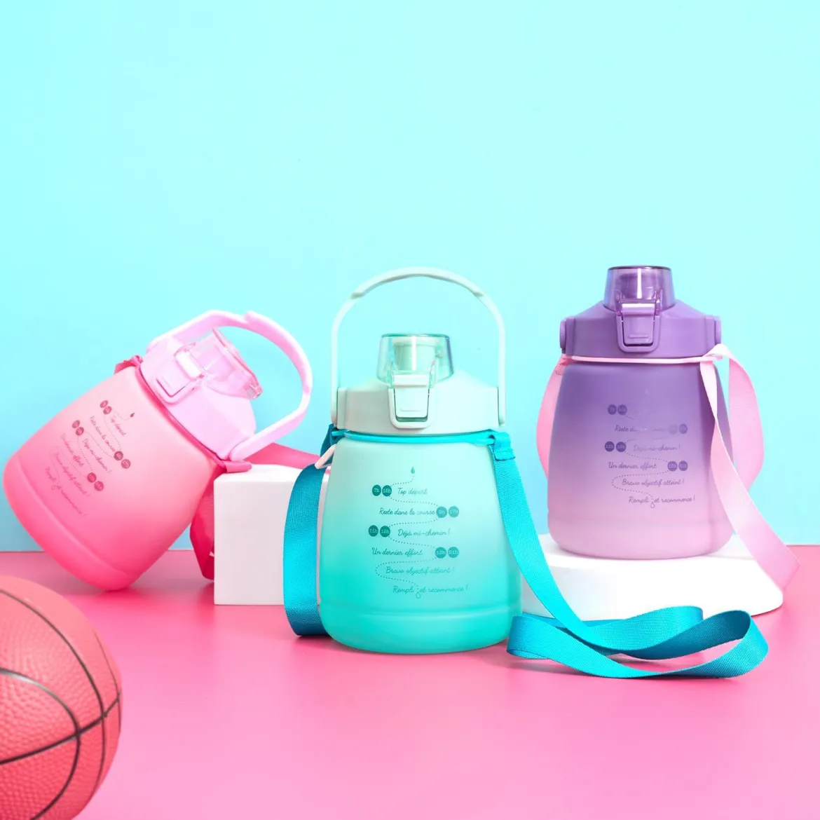 BOUTEILLE MOTIVATION COMPACTE 1.2L AVEC SANGLE